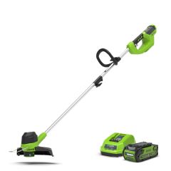 Greenworks 40V Cordless 33cm Grass Strimmer with Battery and Charger