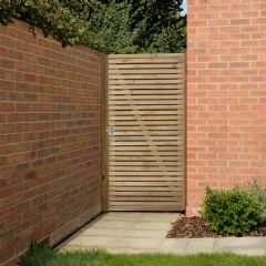 Forest Garden Double Slatted 6ft Garden Gate