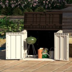 Forest Garden Large Storage Unit - Taupe - 842 Litre - W4ft x D2ft