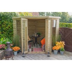 Forest Garden Arlington Premium Tongue and Groove Corner Summerhouse - W7ft x D7ft