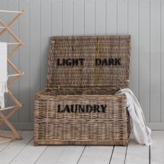 Garden Trading Light and Dark Rattan Laundry Chest