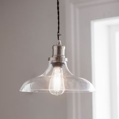 Garden Trading Hoxton Large Pendant Light - Satin Nickel