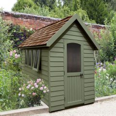 Forest Garden Retreat Shed - Moss Green - Installed