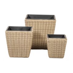 Royalcraft Genoa Square Planters - Set of 3