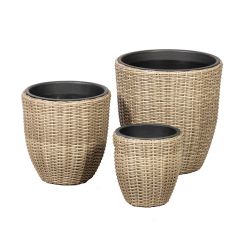 Royalcraft Genoa Round Planters - Set of 3