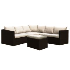 Royalcraft 6 Seater Lounge Set - Black