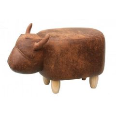 Gardeco Cow Indoor Footstool - Brown