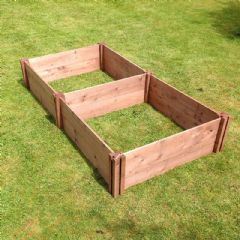 Gardening Works Twin Wooden Raised Bed - W174cm x D90cm