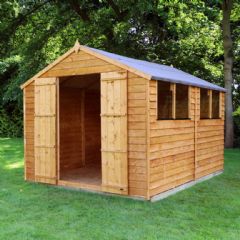 Mercia Overlap Apex Double Door Shed - W8ft x D10ft