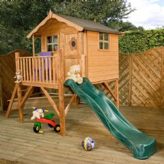 Mercia Tulip Playhouse - With Tower and Slide - W5ft x D5ft