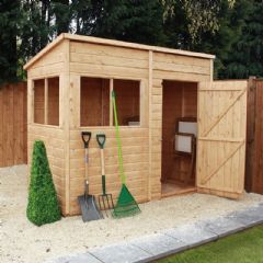 Mercia Premium Shiplap Pent Shed - W8ft x D4ft