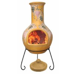 Gardeco Clay Grape Chiminea Extra Large - 125cm
