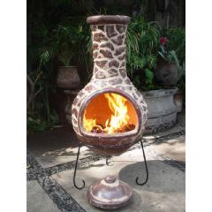 Gardeco Clay Cantera Brown Chiminea Extra Large - 125cm