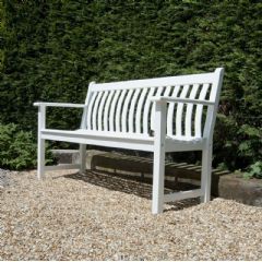 Alexander Rose Broadfield 3 Seater Bench - White