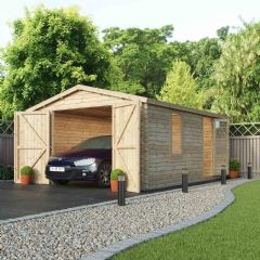 Mercia FSC Garage Log Cabin 4.2 x 5.7m