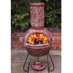Gardeco Espiral Clay Chiminea - 110cm