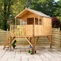 Mercia Honeysuckle Playhouse - With Tower - W8ft x D7ft