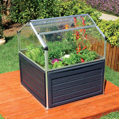 Palram Plant Inn Crystal Clear Raised Bed - 1.21m x 1.21m - With Storage