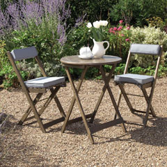 Greenhurst Raffles 2 Seater Bistro Set - Grey