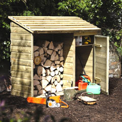 Forest Garden Tool and Log Store
