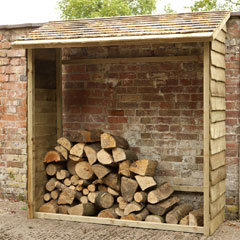 Forest Garden Larchlap Wall Log Store