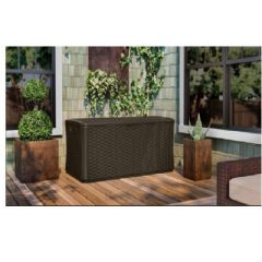Suncast Resin Wicker Storage Box - 507 Litres