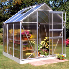Halls Popular Aluminium Frame Greenhouses - 4mm Polycarbonate