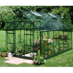 Halls Magnum Green Frame Greenhouses - Horticultural Glass