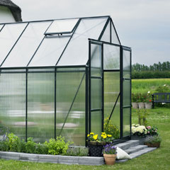 Halls Magnum Green Frame Greenhouses - 6mm Polycarbonate