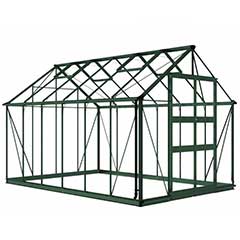 Eden Blockley Zero Threshold Green Frame Greenhouse - 6mm Polycarbonate