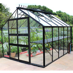 Eden Blockley Zero Threshold Black Frame Greenhouse - Horticultural Glass