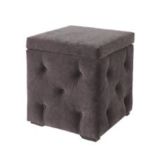 Ellister Valentina Storage Box Stool - Charcoal