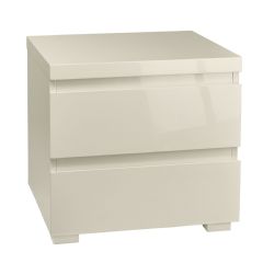 Ellister Puro Cream 2 Drawer Bedside Cabinet