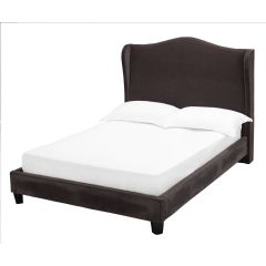 Ellister Chateaux Winged Kingsize Bed - Charcoal