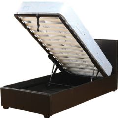 Ellister Prado Single Ottoman Bed - Brown