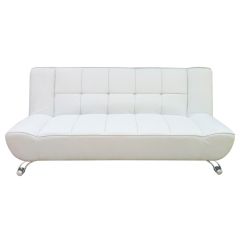 Ellister Vogue Faux Leather Sofa Bed - White