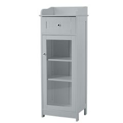 Ellister Alaska Grey Glass Front Bathroom Storage Unit