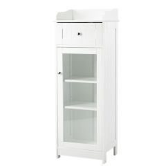 Ellister Alaska White Glass Front Bathroom Storage Unit