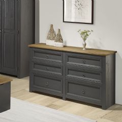 Core Products Corona Carbon 3 and 3 Chest of Drawers