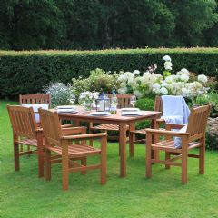 Greenfingers Chessington 6 Seater Dining Set - 150cm Table