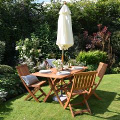 Greenfingers Loreto 4 Seater Dining Set - 140cm Table