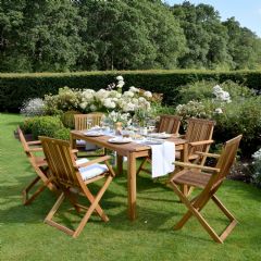 Ellister Alnwick 6 Seater Armchair Dining Set - 140cm Table