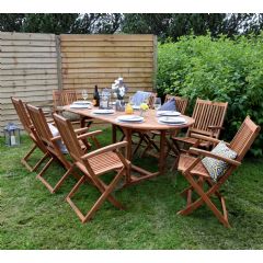 Greenfingers Portland Folding 8 Seater Dining Set
