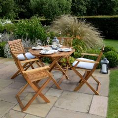 Ellister Alnwick 4 Seater Armchair Dining Set - 100cm Table
