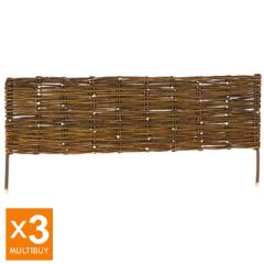 3m Terra Willow Hurdle Lawn Edging - H30cm