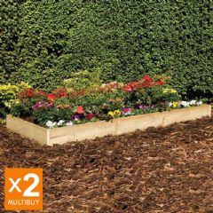 Grange Rustic Raised Bed - W1.84m x D0.9m - Pack of 2