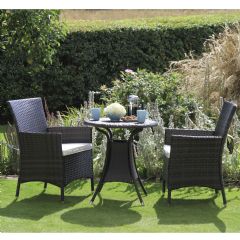 Greenfingers Moncafa 2 Seater Bistro Set - Brown/Black