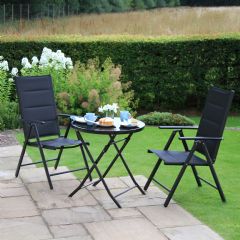 Ellister Lorenzo 2 Seater Bistro Set - Black