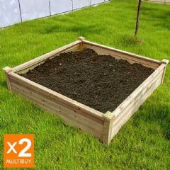 Terra Fir Raised Bed - 1m x 1m - Pack of 2