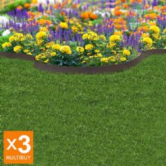 18m Recycled Rubber Lawn Edging - Border Thinline - H9cm